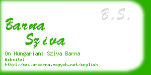 barna sziva business card